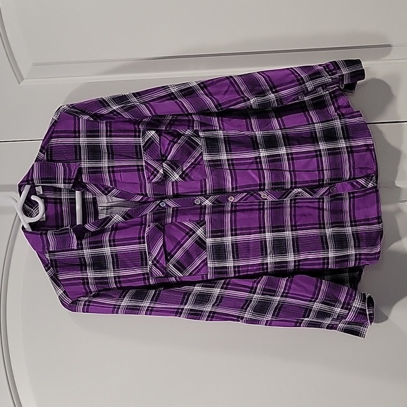 New York & Company Plaid Button Down Shirt - Picture 1 of 14